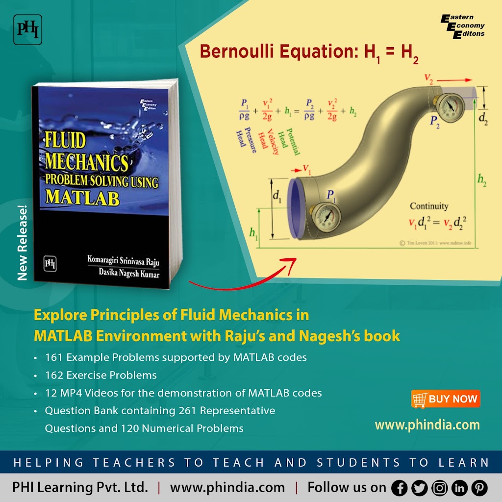 New eBook on Fluid Mechanics to Tackle the Subject in MATLAB Environment
