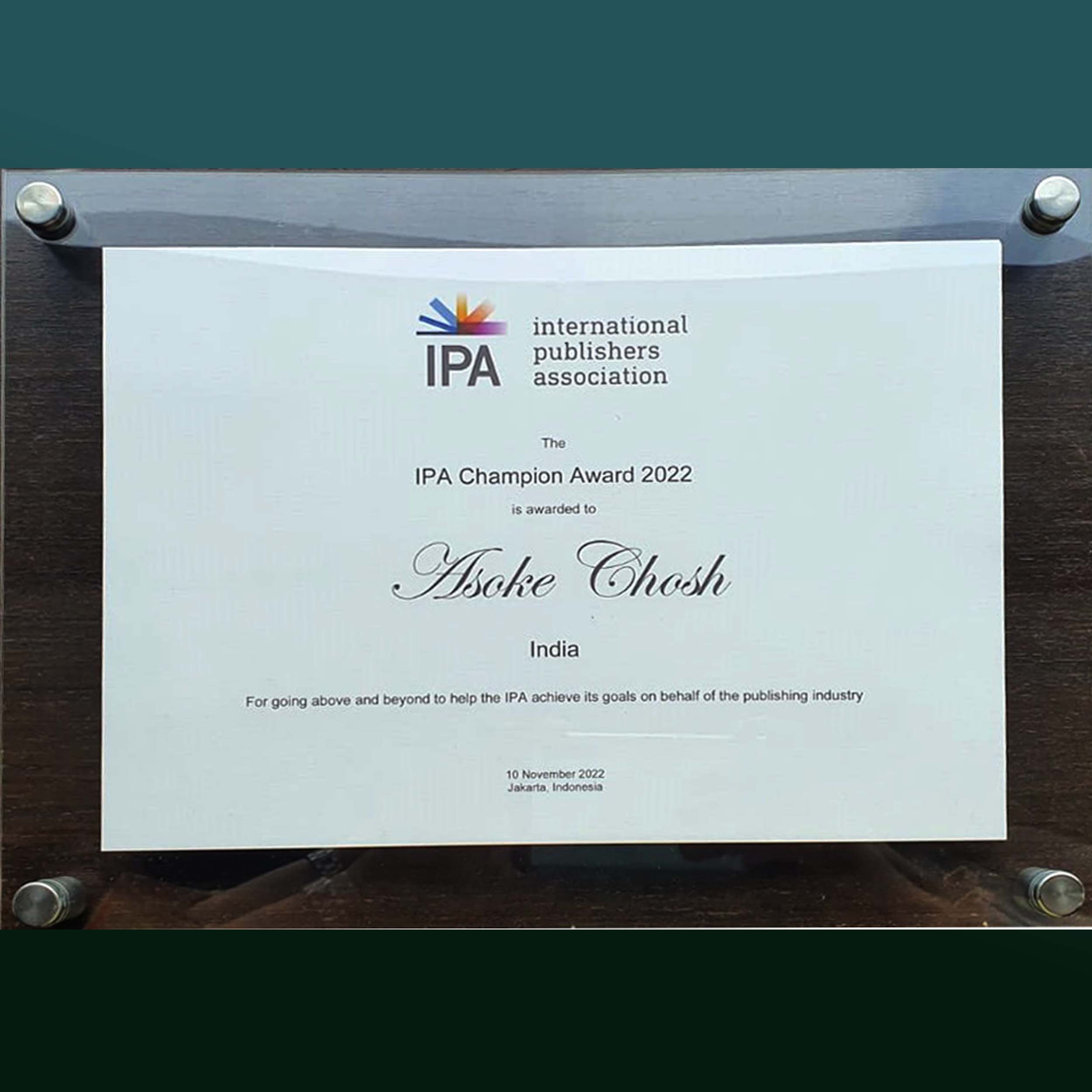 IPA Champion Award